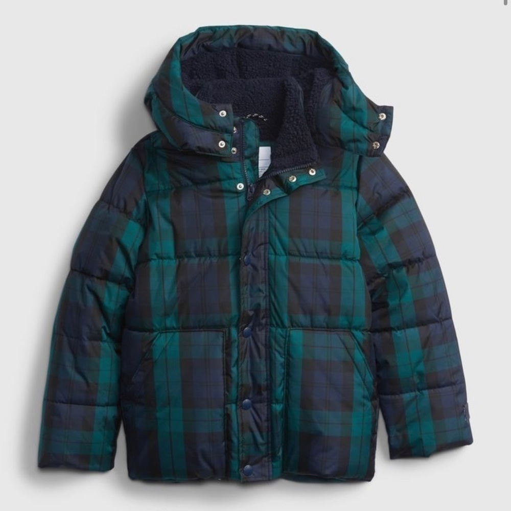 Gap Kids Plaid Puffer Jacket